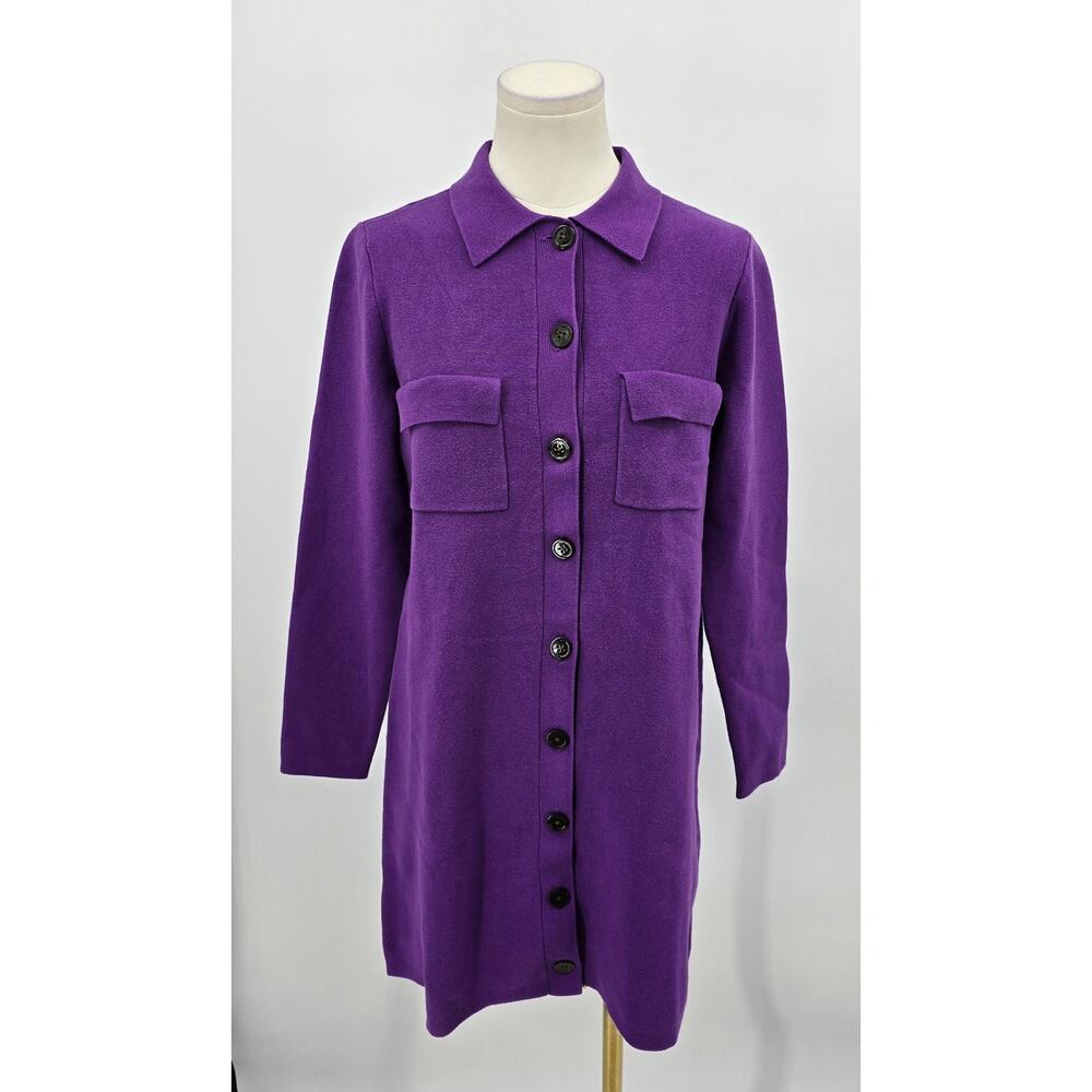 Loft Pocket Preppy Knitwear Classic Academia Mini Sweater Shirtdress